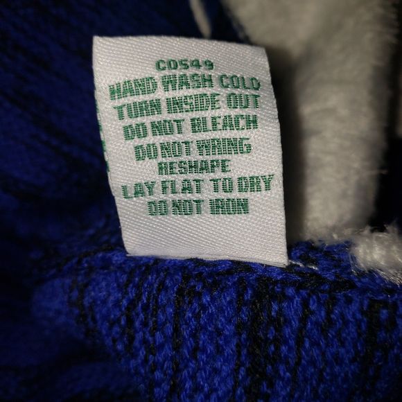 Blue and White Winter Holiday Sequin Snowman Sweater Hi Low Hem Size Large - Picture 6 of 8